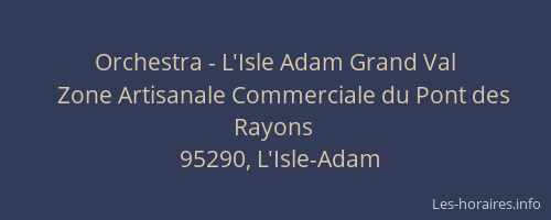Orchestra - L'Isle Adam Grand Val