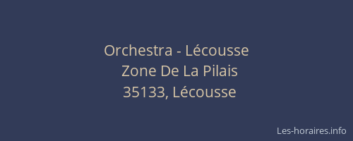 Orchestra - Lécousse