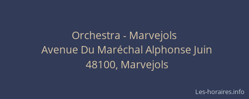 Orchestra - Marvejols