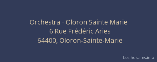 Orchestra - Oloron Sainte Marie