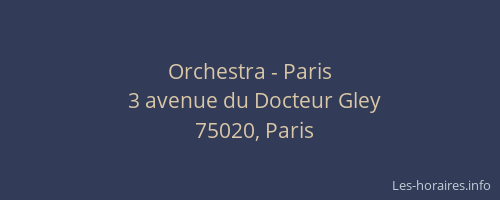 Orchestra - Paris