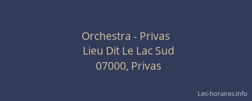 Orchestra - Privas