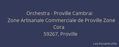 Orchestra - Proville Cambrai