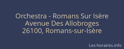 Orchestra - Romans Sur Isère