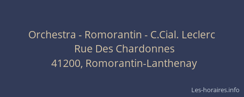 Orchestra - Romorantin - C.Cial. Leclerc