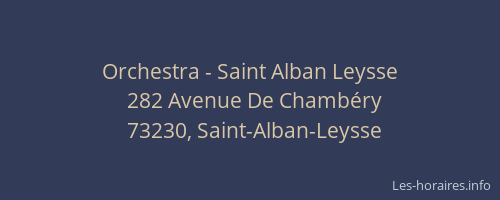 Orchestra - Saint Alban Leysse