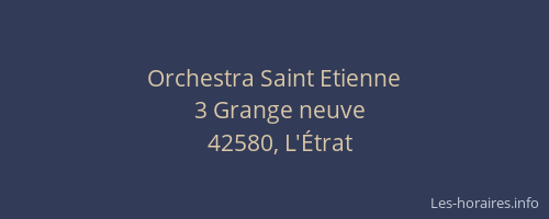 Orchestra Saint Etienne