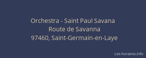 Orchestra - Saint Paul Savana