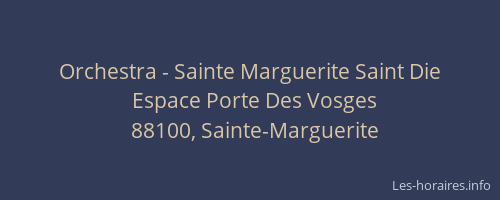 Orchestra - Sainte Marguerite Saint Die