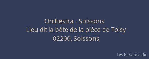 Orchestra - Soissons