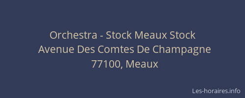 Orchestra - Stock Meaux Stock