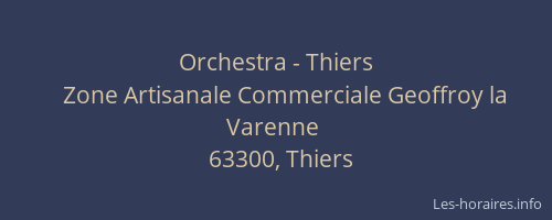 Orchestra - Thiers