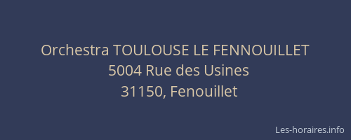 Orchestra TOULOUSE LE FENNOUILLET