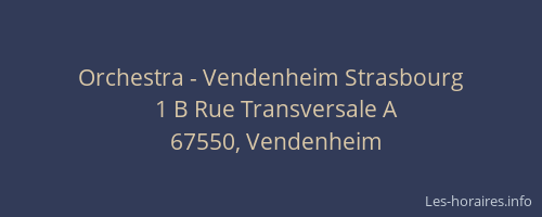 Orchestra - Vendenheim Strasbourg