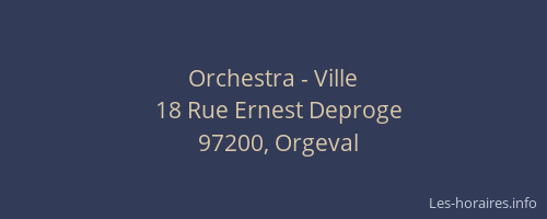 Orchestra - Ville