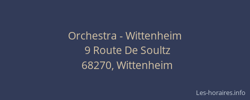 Orchestra - Wittenheim
