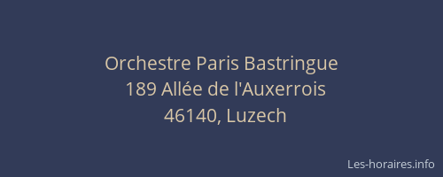 Orchestre Paris Bastringue