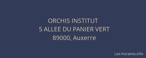 ORCHIS INSTITUT
