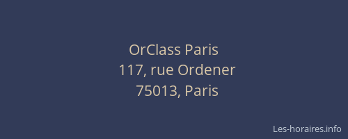 OrClass Paris
