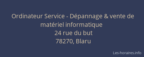 Ordinateur Service - D&eacute;pannage & vente de mat&eacute;riel informatique