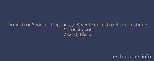Ordinateur Service - Dépannage & vente de matériel informatique