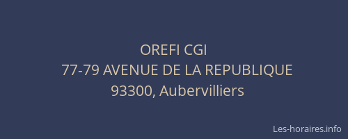 OREFI CGI