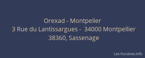 Orexad - Montpelier