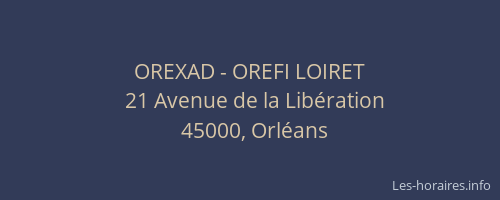 OREXAD - OREFI LOIRET