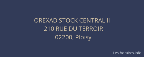OREXAD STOCK CENTRAL II