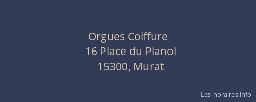 Orgues Coiffure