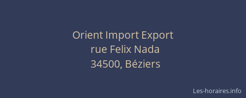 Orient Import Export