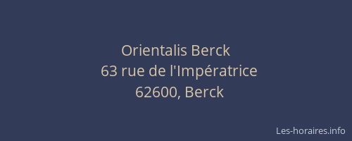 Orientalis Berck