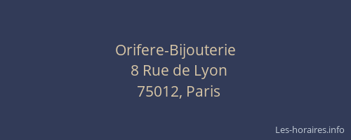 Orifere-Bijouterie