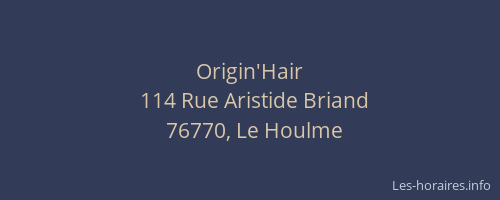 Origin'Hair