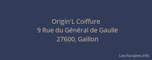 Origin'L Coiffure
