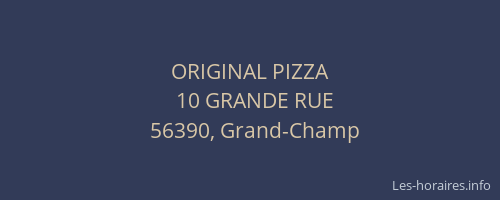 ORIGINAL PIZZA