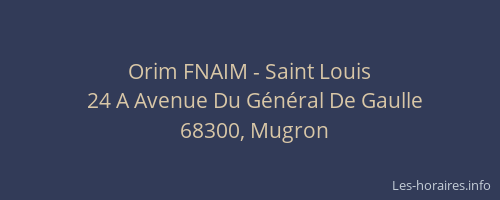 Orim FNAIM - Saint Louis