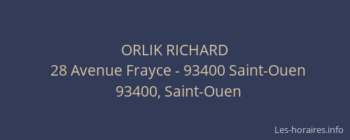 ORLIK RICHARD