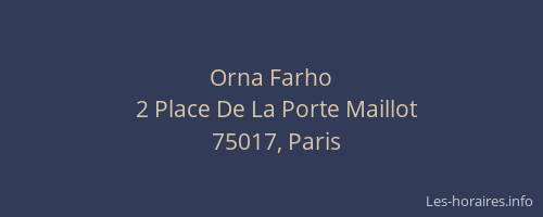 Orna Farho