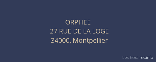 ORPHEE