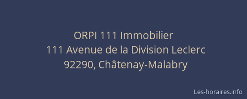 ORPI 111 Immobilier