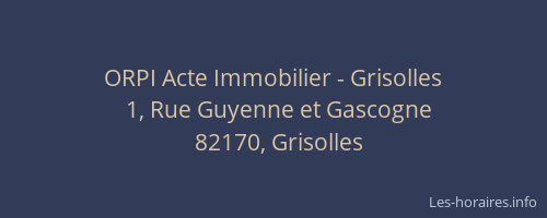 ORPI Acte Immobilier - Grisolles