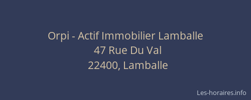 Orpi - Actif Immobilier Lamballe