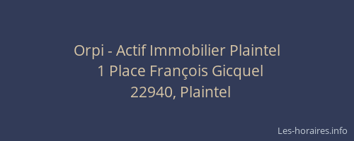 Orpi - Actif Immobilier Plaintel