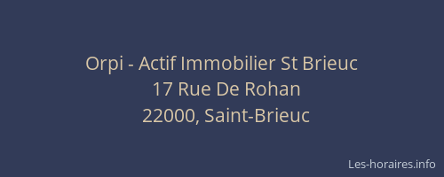 Orpi - Actif Immobilier St Brieuc