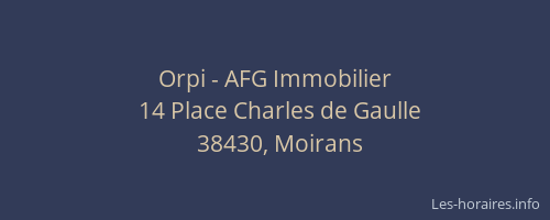 Orpi - AFG Immobilier