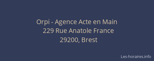 Orpi - Agence Acte en Main