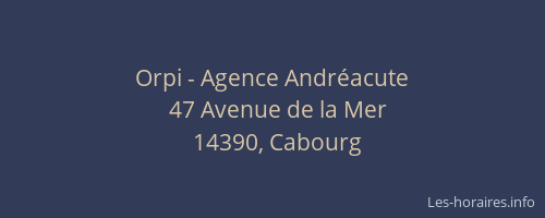 Orpi - Agence Andréacute