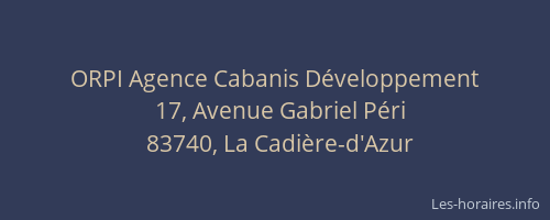 ORPI Agence Cabanis Développement