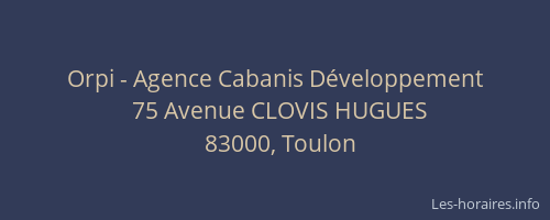 Orpi - Agence Cabanis Développement